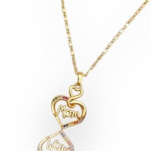 Mom Heart Goldfilled Necklace